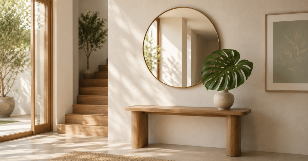 Beautiful interior design entry way displaying Feng Shui home ideas for inspiration.