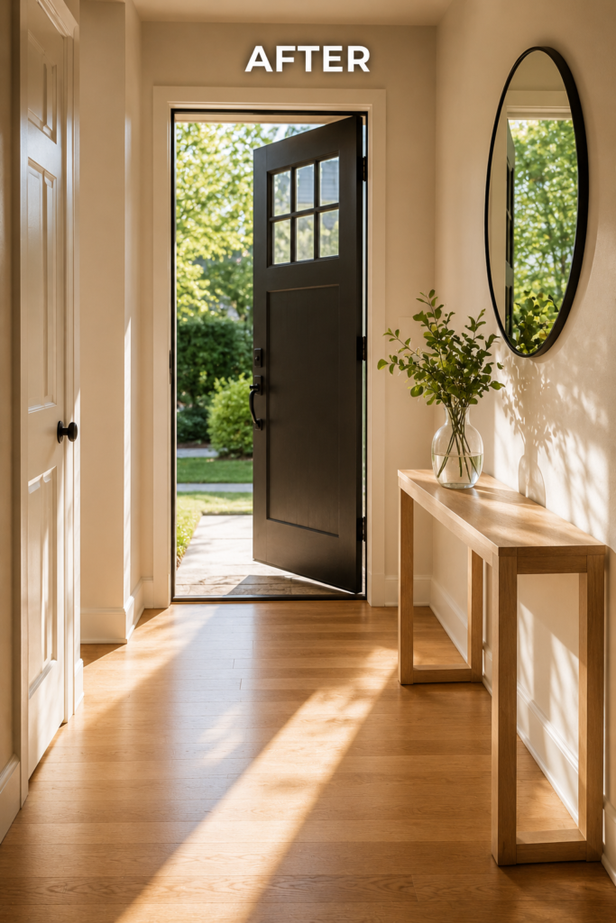 Beautiful entry way after applying Feng Shui Tips. 